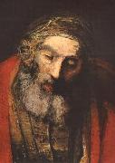 REMBRANDT Harmenszoon van Rijn The Return of the Prodigal Son (detail) Spain oil painting artist